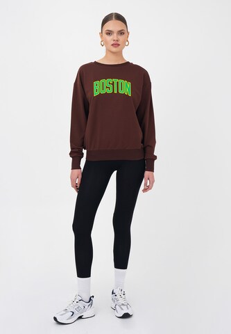 FRESHLIONS Sweatshirt 'Boston' in Brown