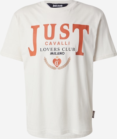 Marškinėliai iš Just Cavalli, spalva – tamsiai oranžinė / juoda / balta, Prekių apžvalga