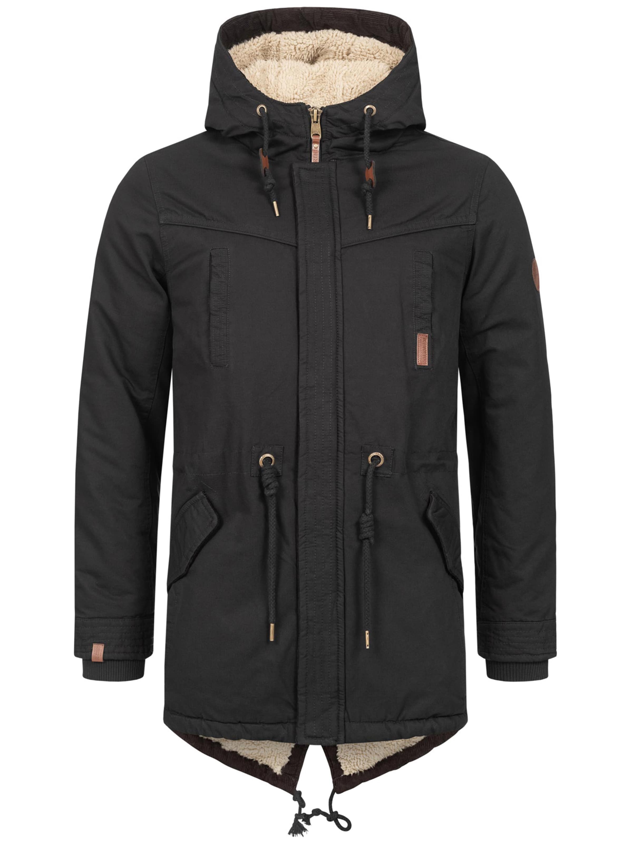 Alessandro Salvarini Parka in Schwarz: Vorderseite