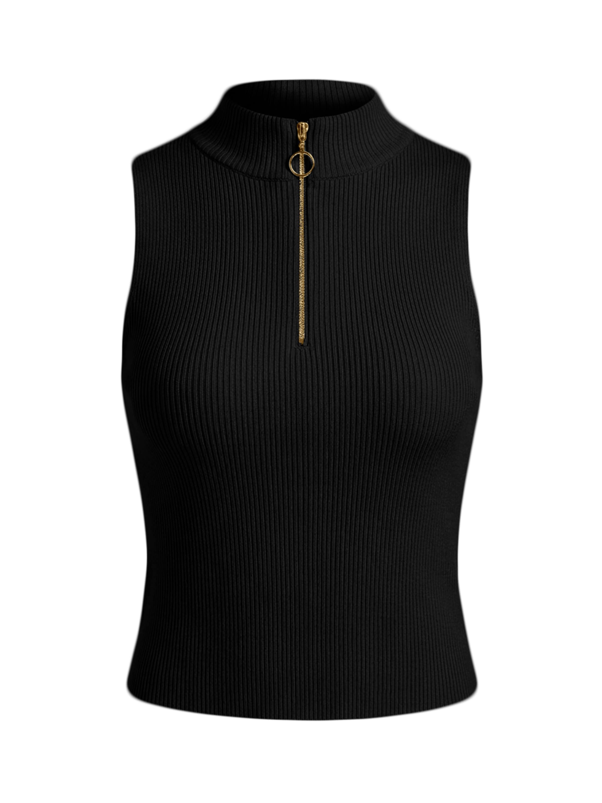 Imily Bela - Top de punto en negro: frente