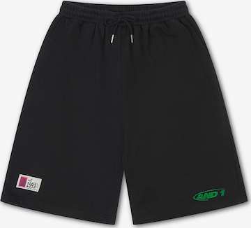 AND1Loosefit Hlače - crna boja: prednji dio