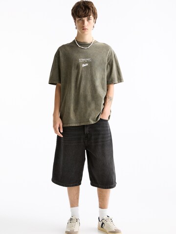 T-Shirt Pull&Bear en vert