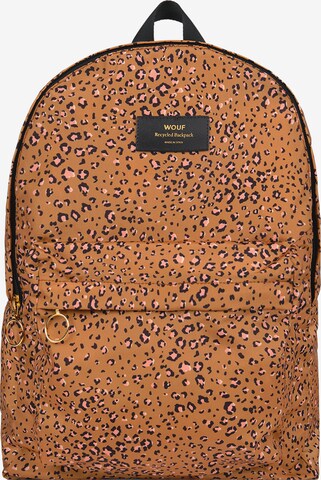 Wouf Backpack in Brown: front