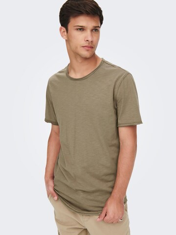 Only & Sons T-shirt 'BENNE' i brun