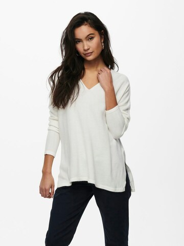 Pull-over ONLY en blanc : devant