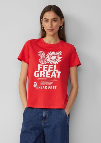 T-shirt QS en rouge : devant