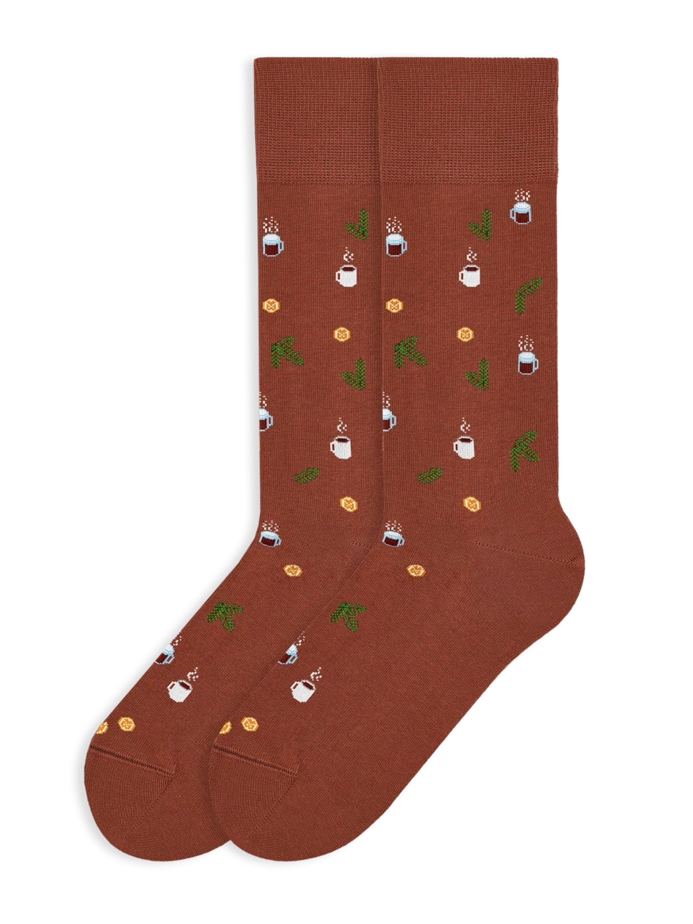 Von Jungfeld Socks 'FESTIVE ICONS' in Red: front
