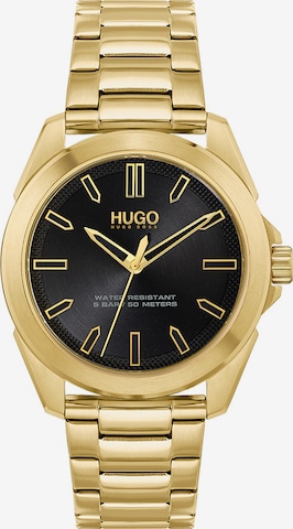 HUGO Analogové hodinky '#Adventure' – zlatá: přední strana