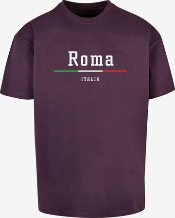 Maglietta 'Roma X' di Merchcode in lilla: frontale