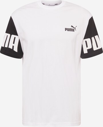 PUMA Functioneel shirt 'Power' in Wit: voorkant