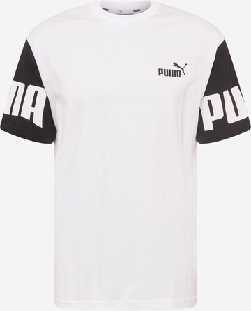 Maglia funzionale 'Power' di PUMA in bianco: frontale