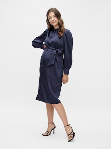 Robe-chemise 'Calypso' MAMALICIOUS en bleu : devant