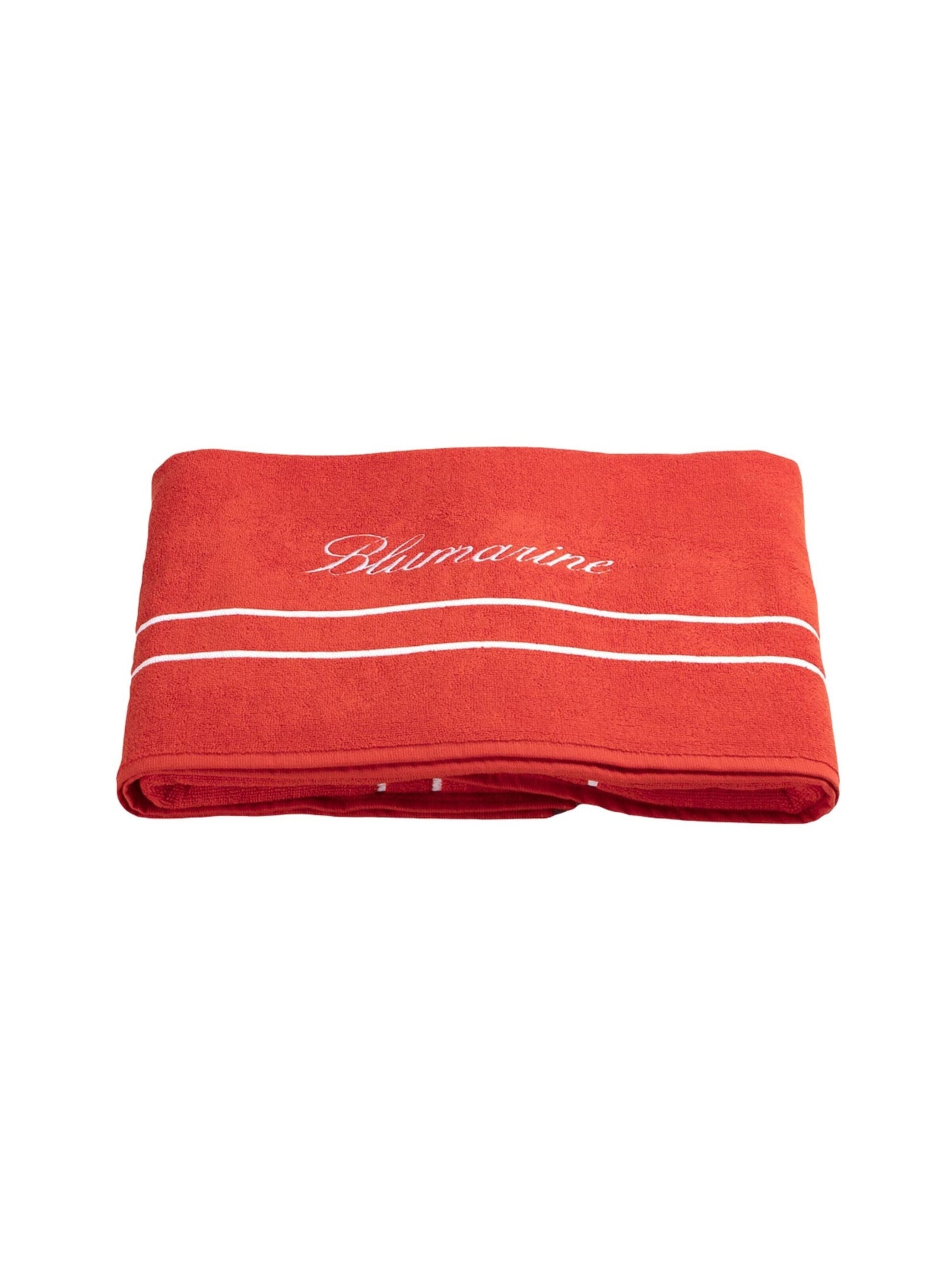 Telo da mare 'Yacht Club Corallo beach towel' di Blumarine in arancione