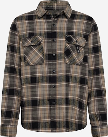 Brixton Button Up Shirt 'BOWERY' in Brown: front