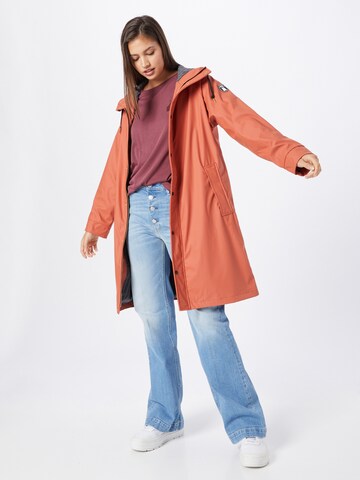 Derbe Between-seasons coat 'Friese Wide' in Orange