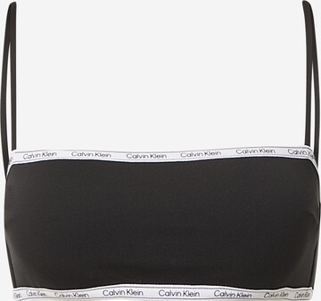 Calvin Klein SwimwearBandeau Bikini gornji dio - crna boja: prednji dio
