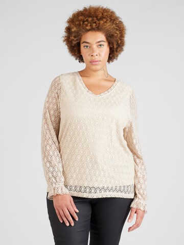 ONLY Carmakoma Blouse 'EMILA' in Beige: front