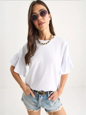T-shirt Bianco Lucci en blanc : devant
