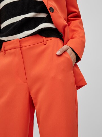 VILA Regular Trousers 'Kammas' in Orange