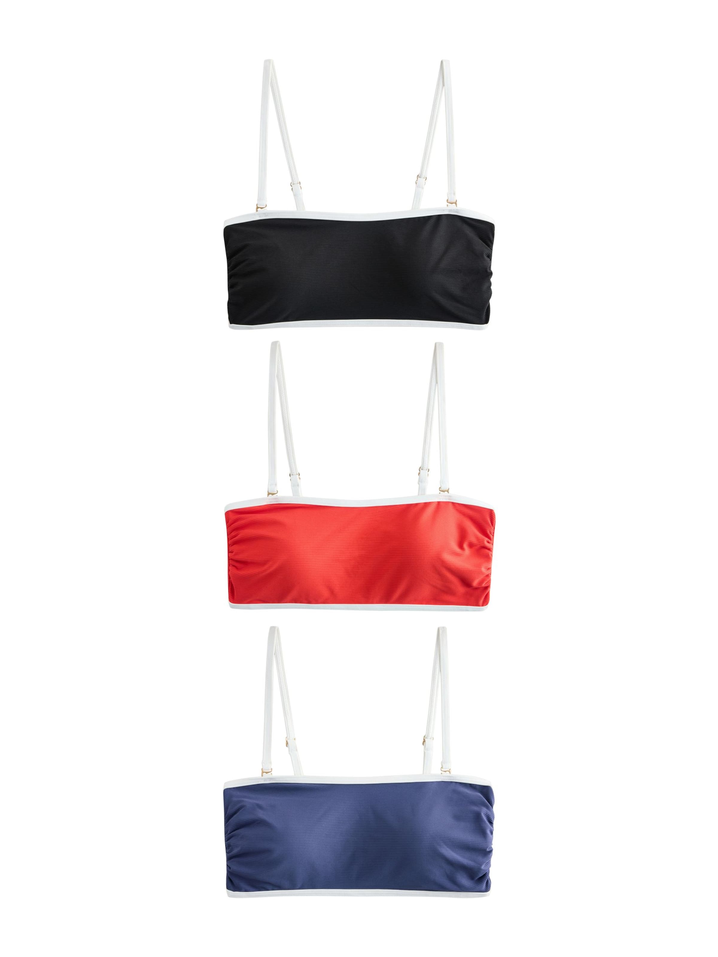 Next Bikini Top in 80 in Navy / bright red / Black, Item view