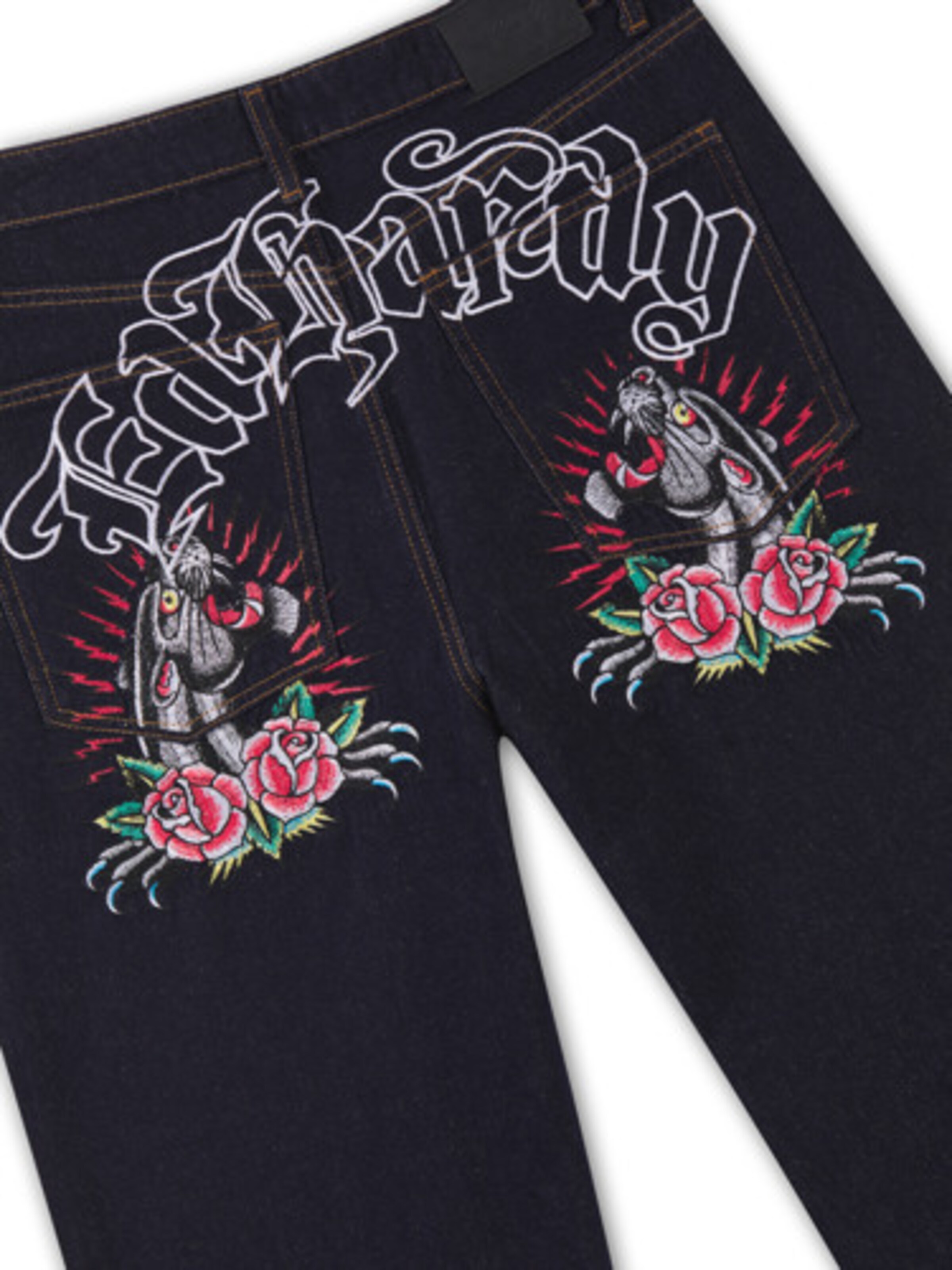 Ed Hardy Свободный крой Джинсы в Синий