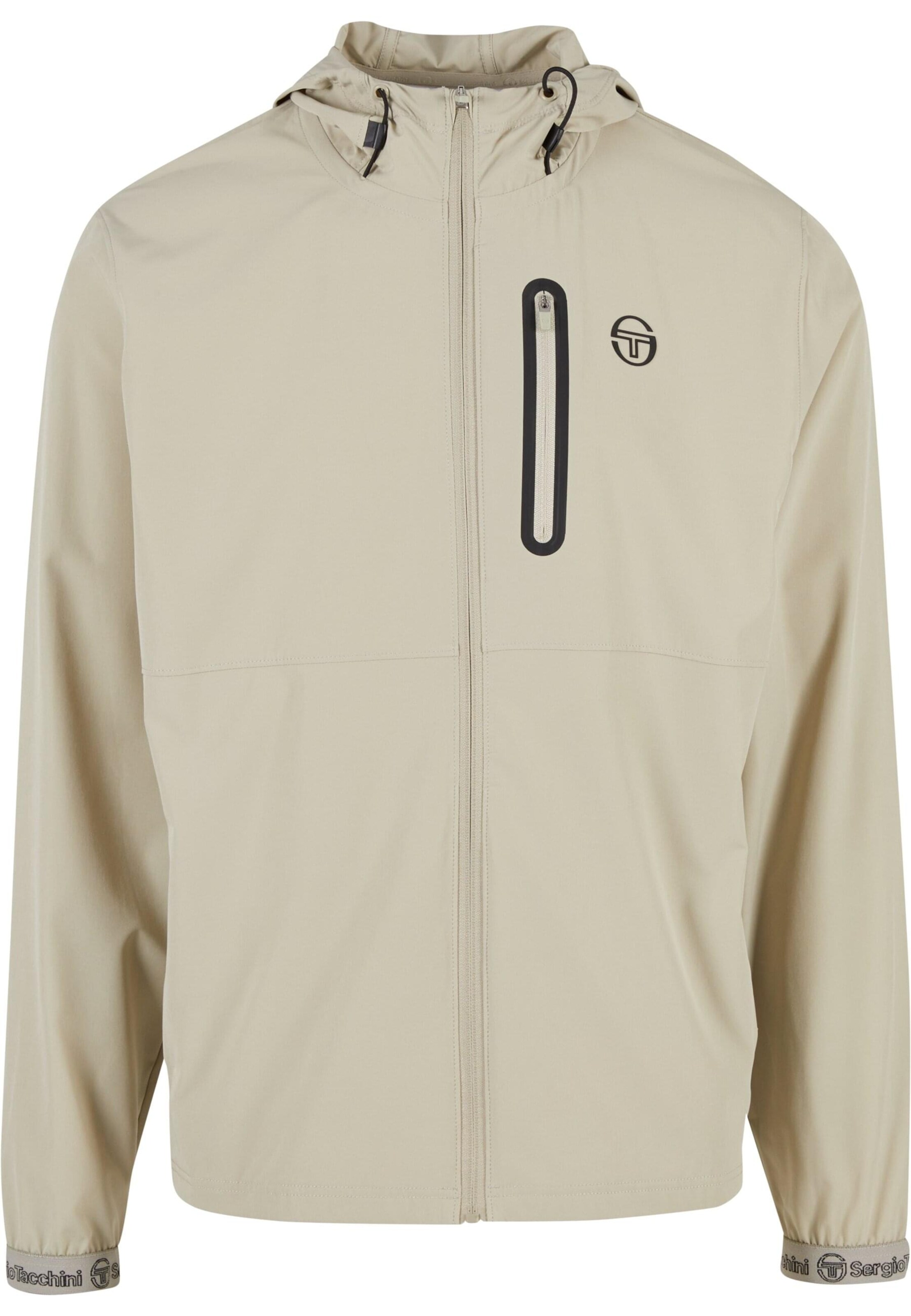 Sergio Tacchini Sportovní bunda 'Pelle' – béžová: přední strana