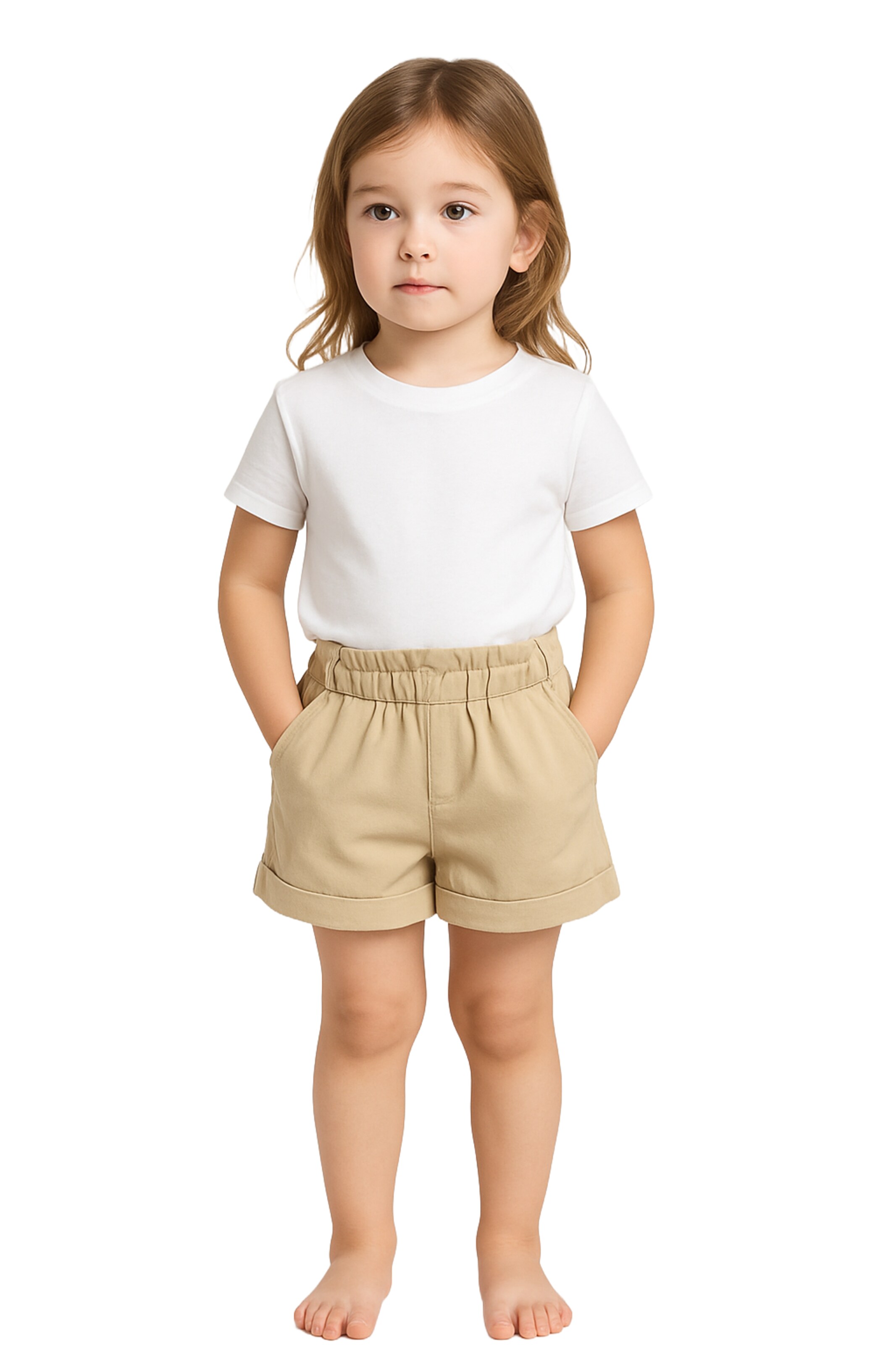 Regular Pantalon Panço en beige : devant