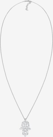 ELLI PREMIUM Ketting 'Hamsa Hand' in Zilver: voorkant