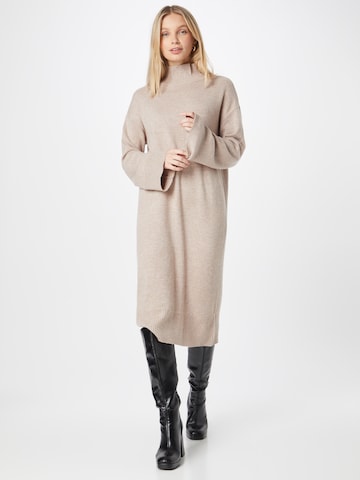 ESPRIT Knitted dress in Beige: front