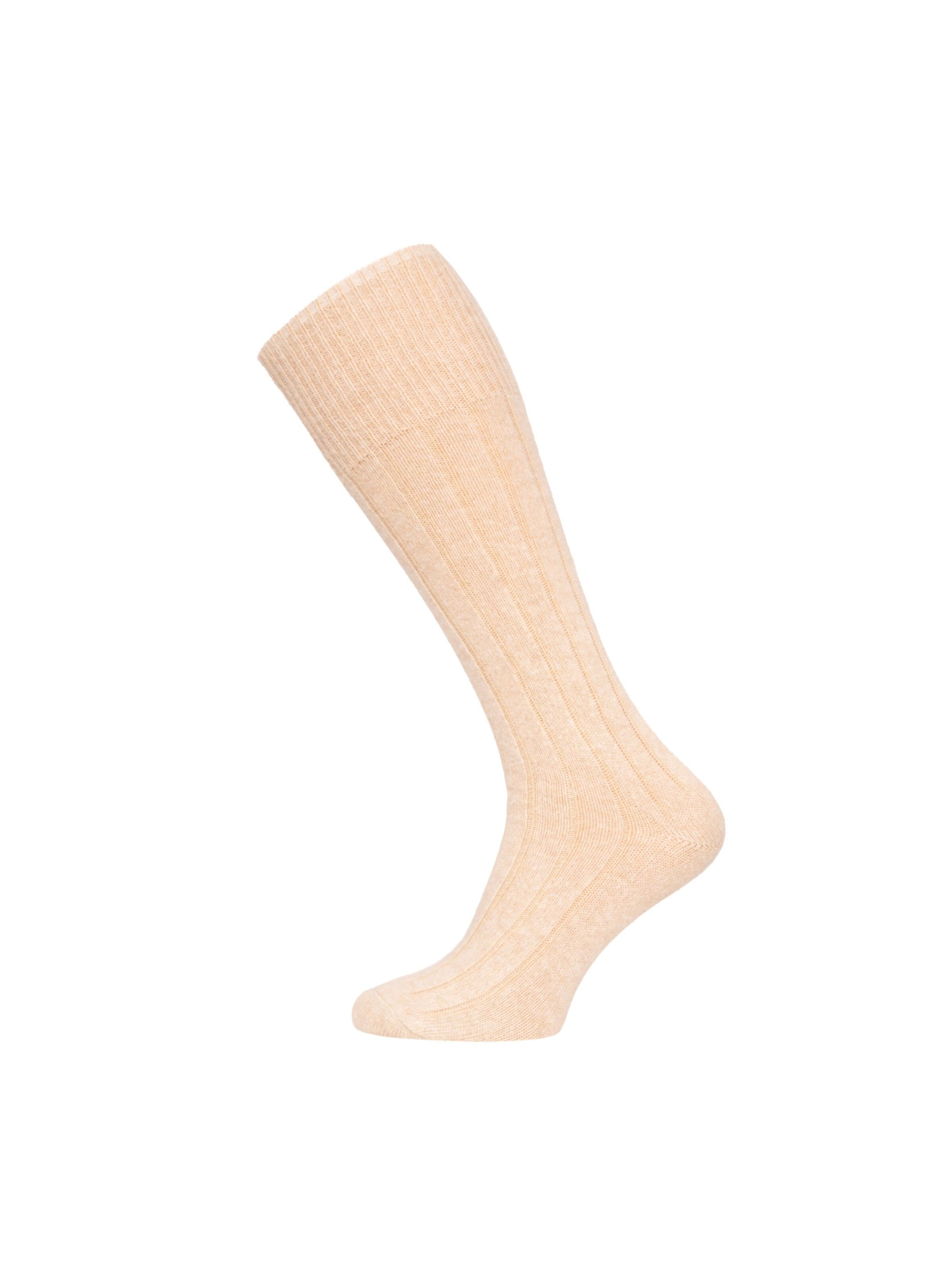HomeOfSocks Knee High Socks 'HOSK494' in Beige: front