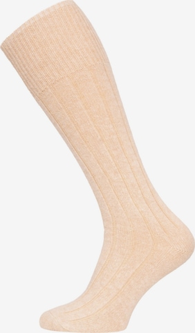 HomeOfSocks Knee High Socks 'HOSK494' in Beige: front