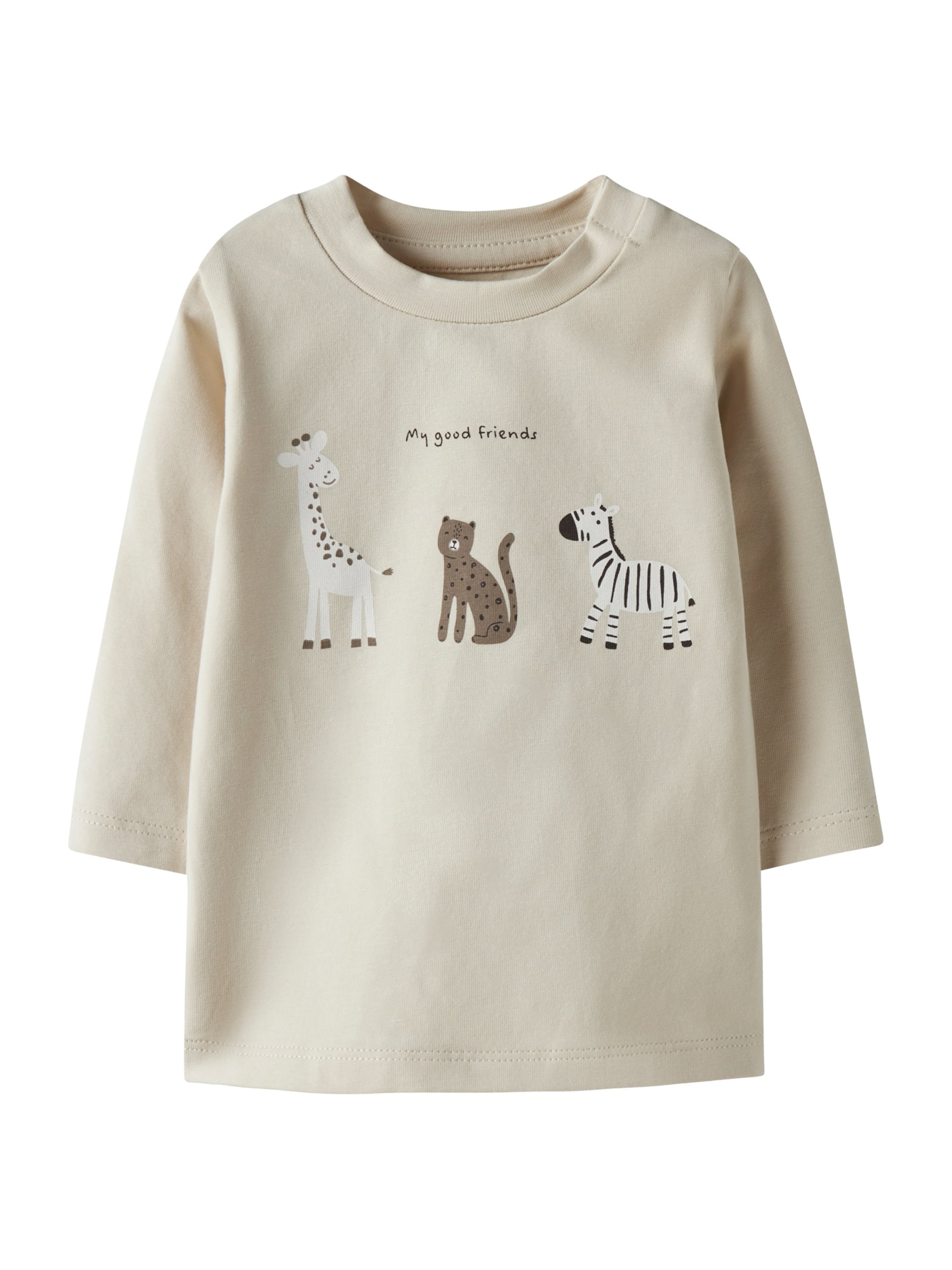 Maglietta 'NBNTUTTY' NAME IT di colore sabbia / marrone / nero / bianco, Visualizzazione prodotti