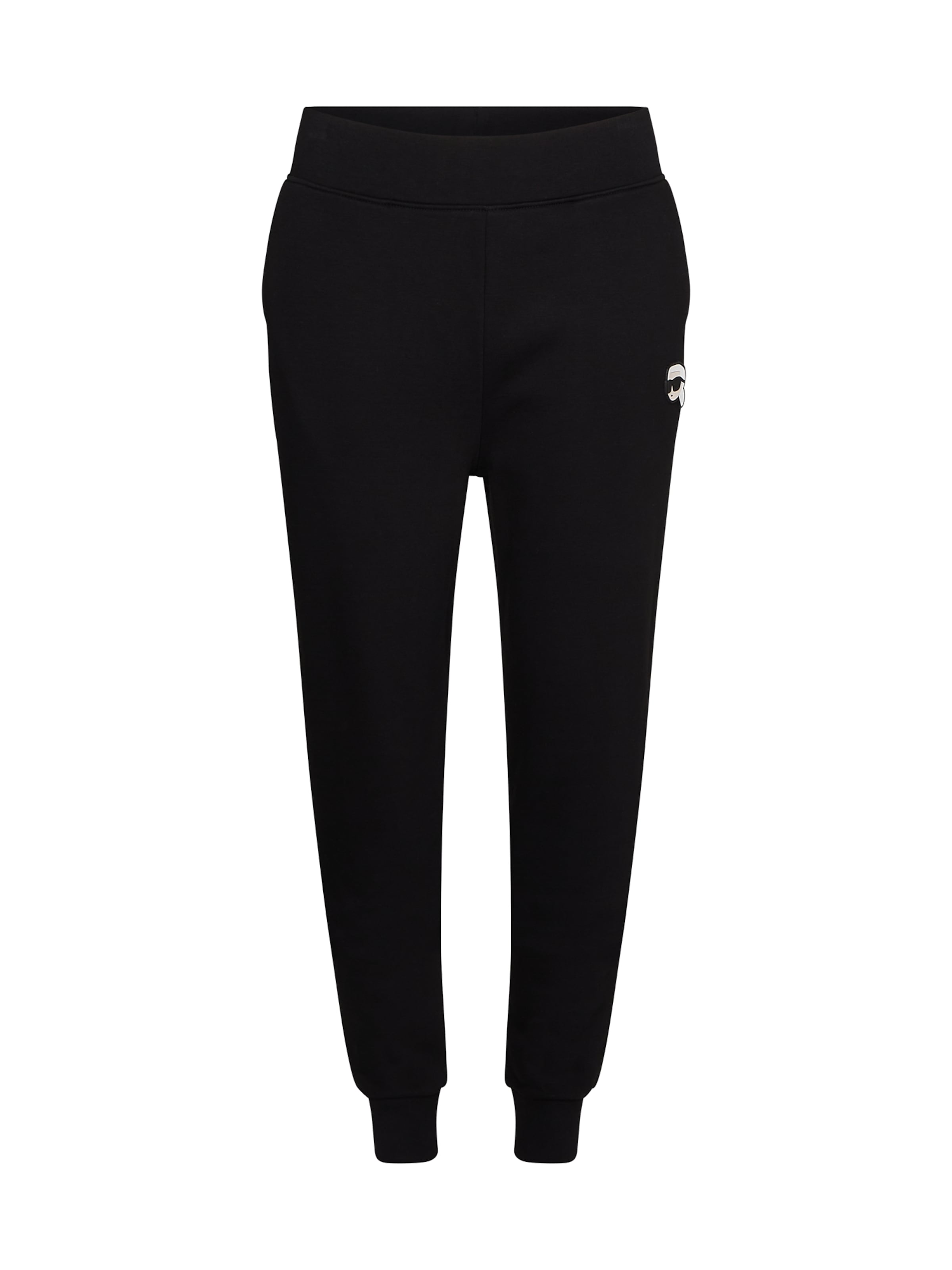 Effilé Pantalon Karl Lagerfeld en noir : devant