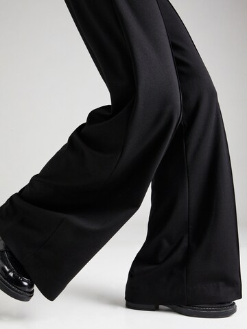 juoda Guido Maria Kretschmer Women Plačios klešnės Kelnės su kantu 'Dana'