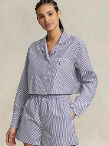 Pyjama ' Crop & Boxer Set ' Polo Ralph Lauren en bleu : devant