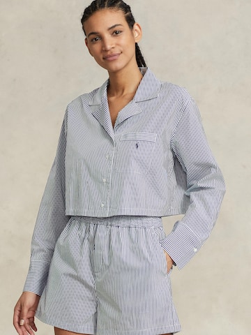 Polo Ralph Lauren Pyjama ' Crop & Boxer Set ' in Blauw: voorkant