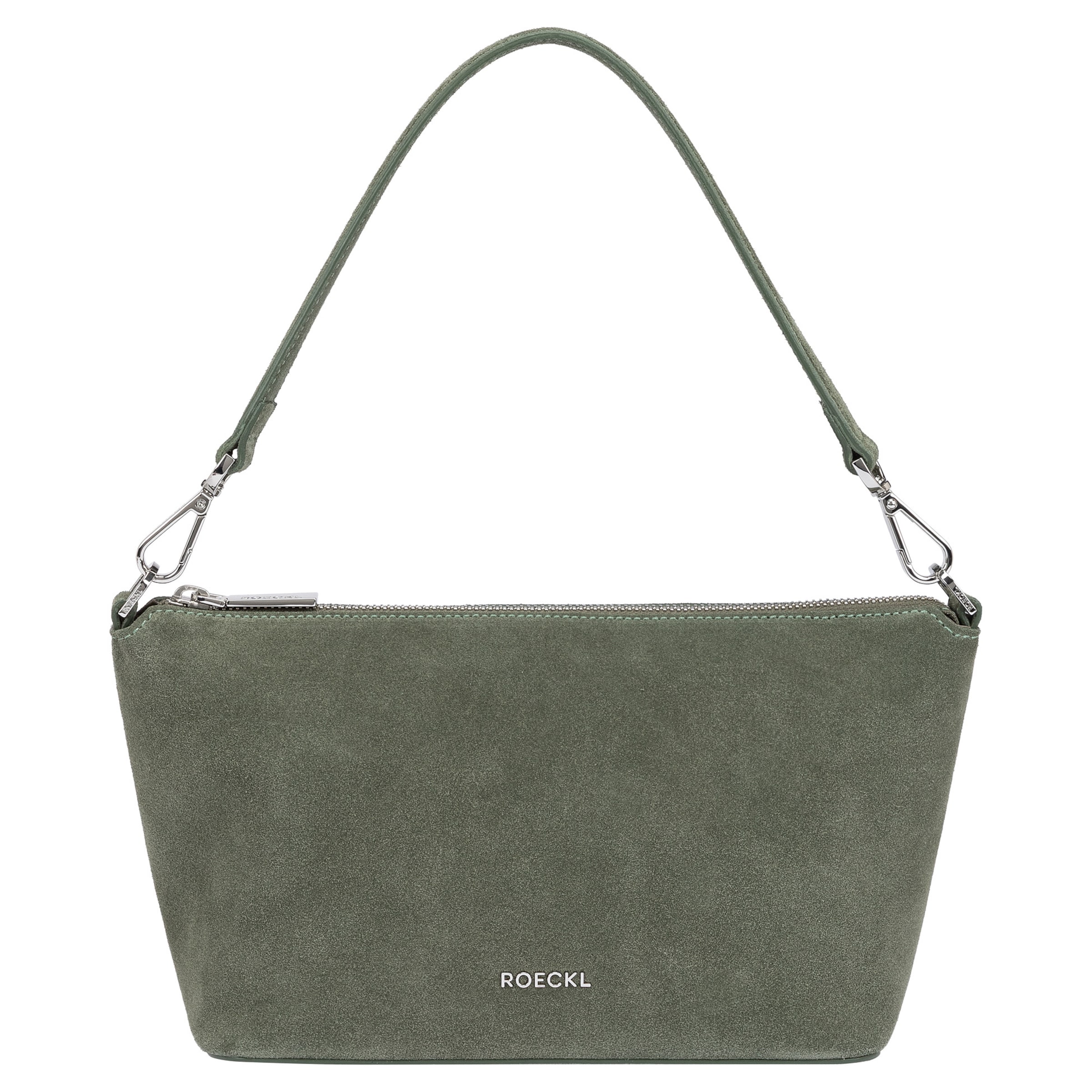 Roeckl Schoudertas 'GAIA UMHÄNGETASCHE VELOUR SMALL' in Groen: voorkant