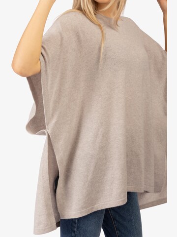 Rainbow Cashmere Cape in Beige