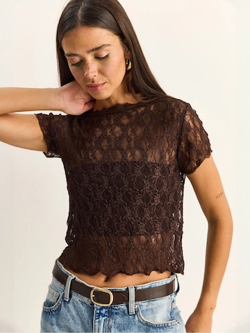Bianco Lucci - Blusa 'Blusen' em castanho
