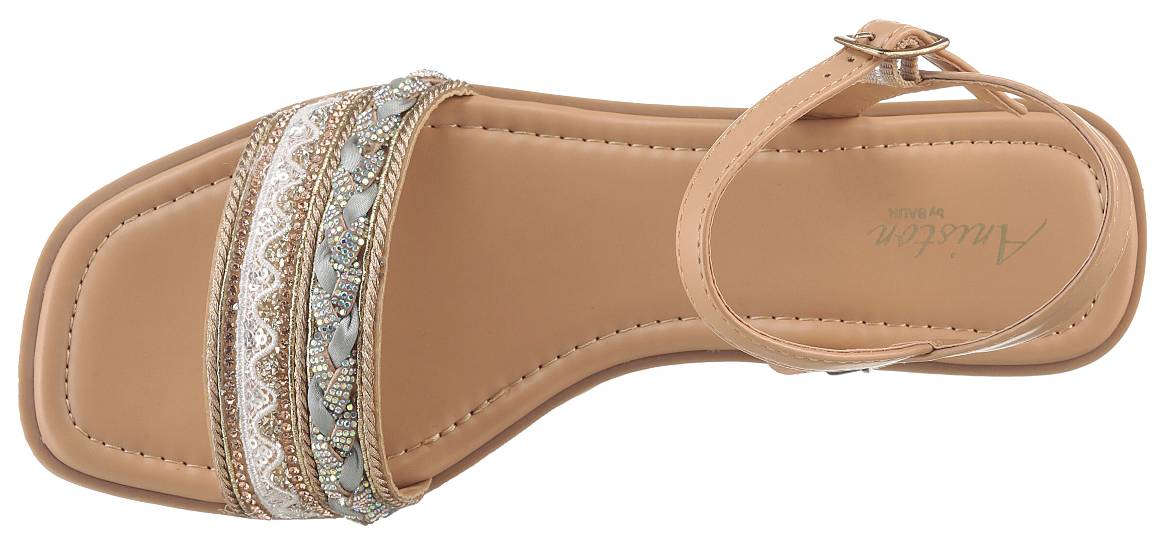 Aniston Strap Sandals in Beige