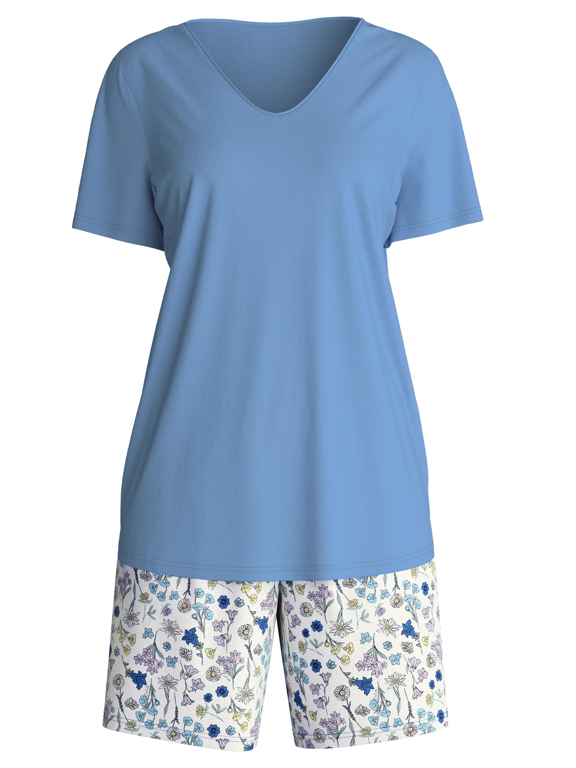 CALIDA Shorty 'Graphic Nights'‌‌‌‌‌‌ in Blau: Vorderseite