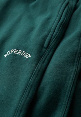 Wide Leg Pantalon 'Essential' Superdry en vert