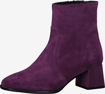 TAMARIS Ankle Boots in Purple: front