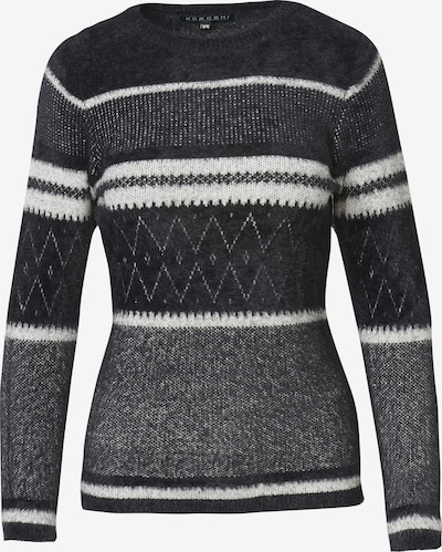 KOROSHI Pullover in graumeliert / schwarz / silber / weiß, Produktansicht