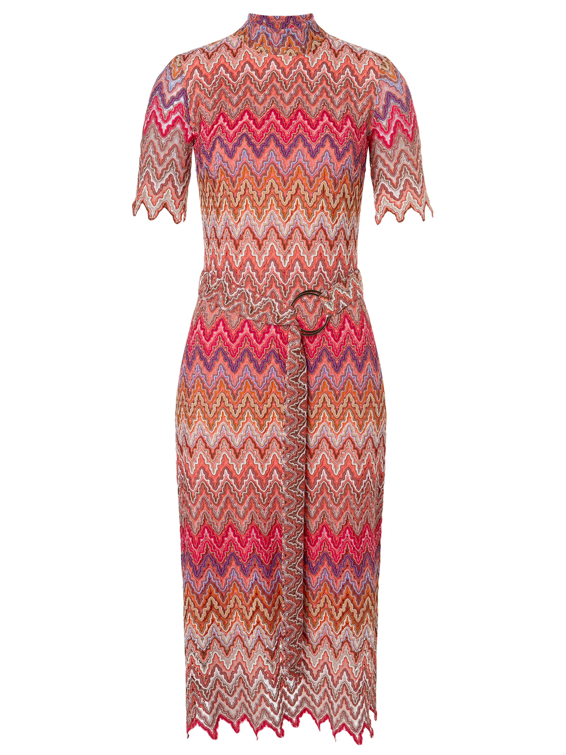 Ana Alcazar Etuikleid 'Zayara' in blau / hellgelb / pink / rot, Produktansicht