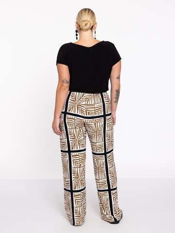 YOEK Wide leg Broek in Beige