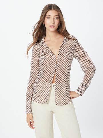 Camicia da donna di Abercrombie & Fitch in marrone: frontale