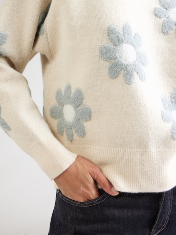 Hailys Sweater 'Fl44eur' in Beige