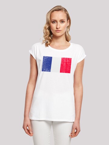 F4NT4STIC Shirt 'France Frankreich Flagge' in Wit: voorkant