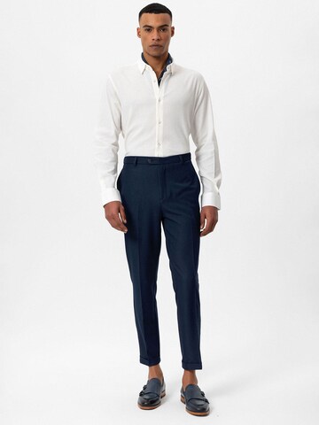 Antioch Slimfit Παντελόνι με τσάκιση σε μπλε
